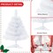 18Inch Artificial Christmas Tree White Mini Tabletop (White) 9"D x 9"W x 18"H